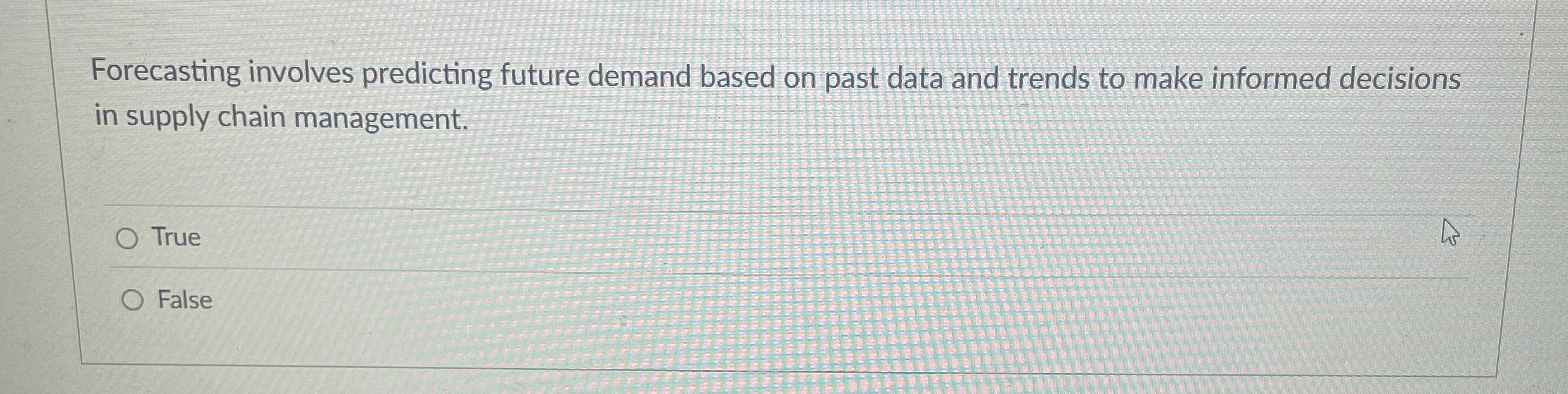  Forecasting involves predicting future demand based on past data and trends