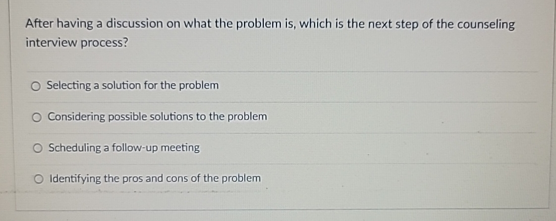  After having a discussion on what the problem is, which is