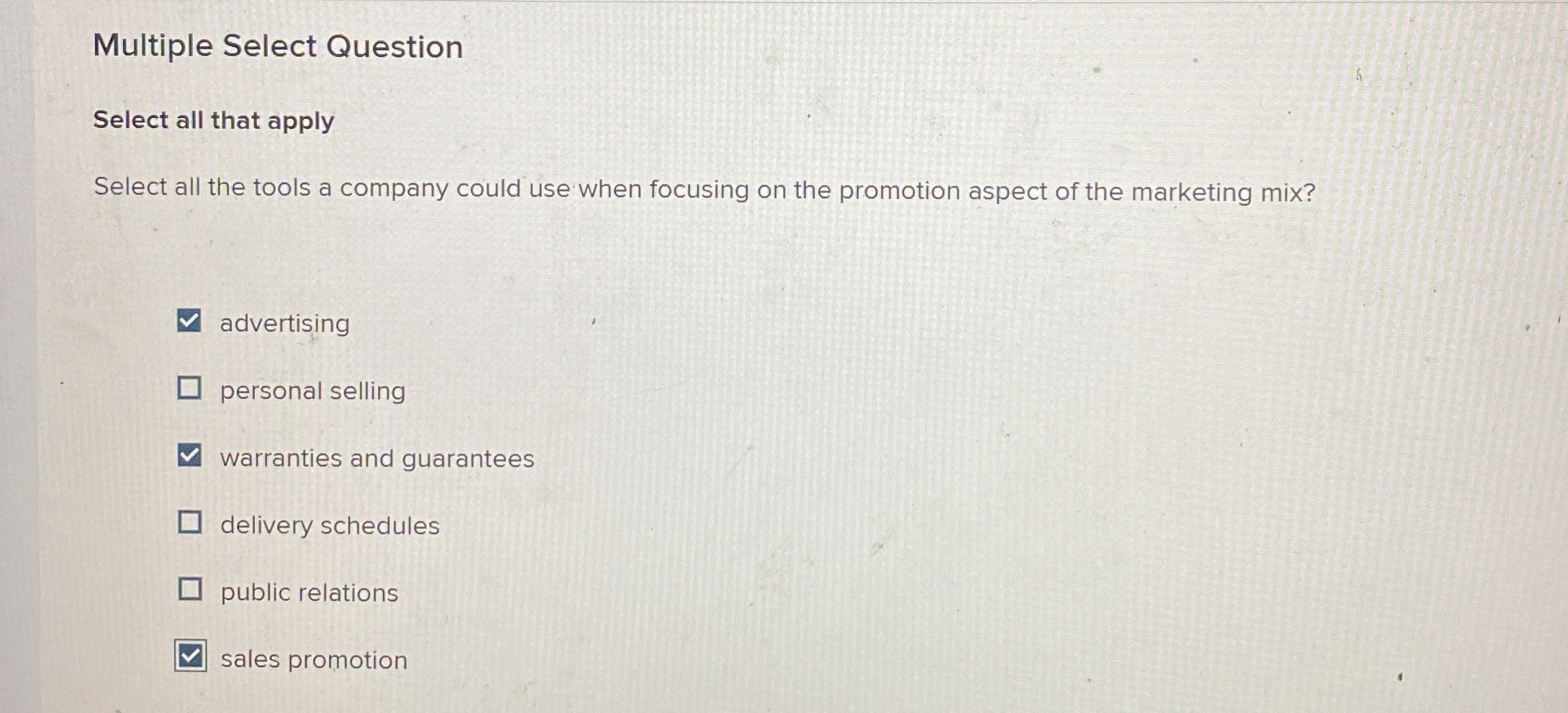  Multiple Select Question Select all that apply Select all the tools