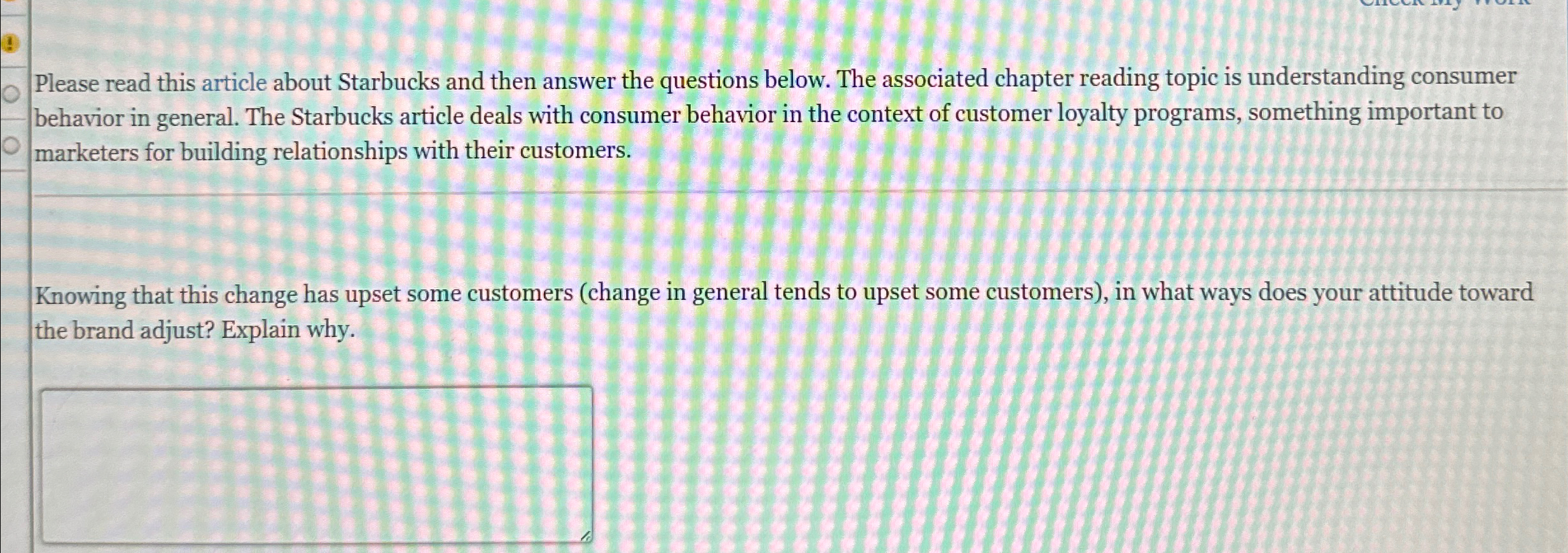  Please read this article about Starbucks and then answer the questions
