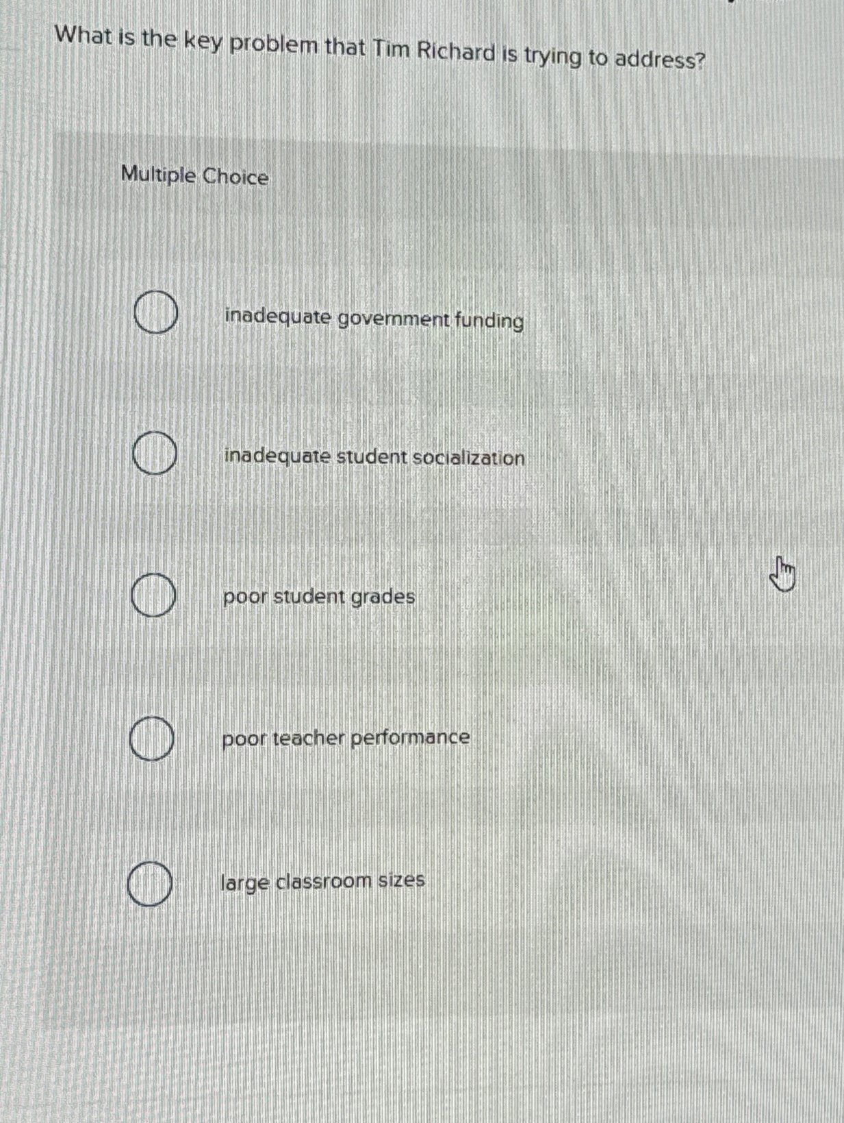  What is the key problem that Tim Richard is trying to