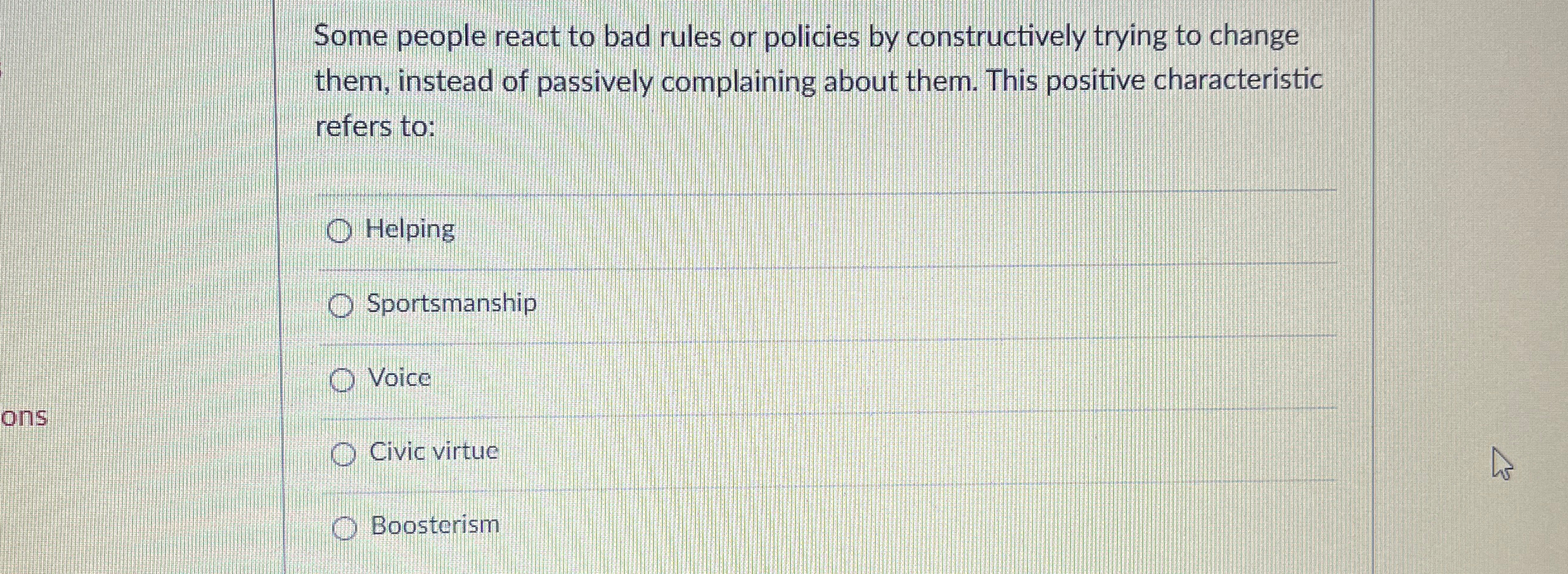  Some people react to bad rules or policies by constructively trying