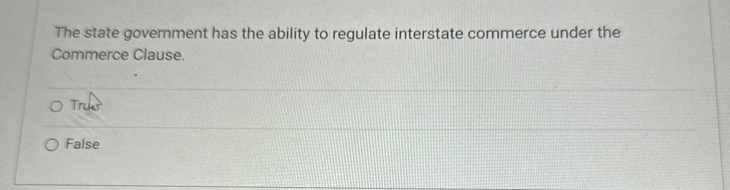  The state government has the ability to regulate interstate commerce under