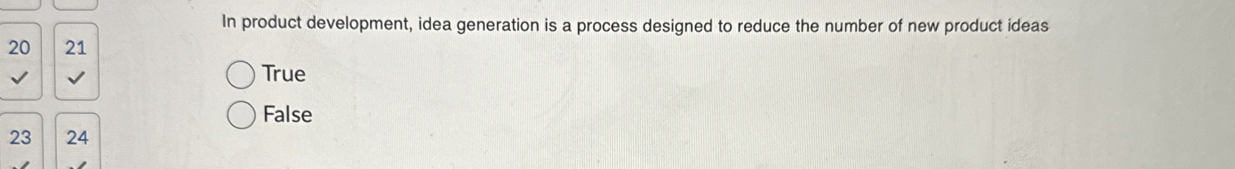  In product development, idea generation is a process designed to reduce