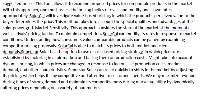 been direct and indirect costs of that project. Summary of your project