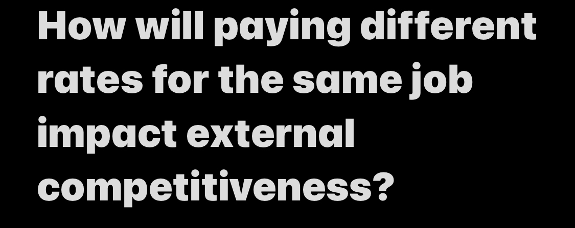  How will paying different rates for the same job impact external