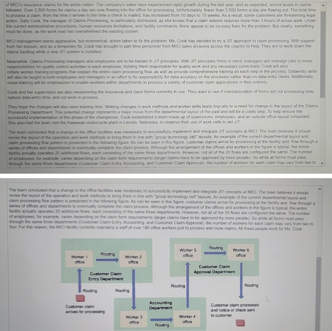  If the new JIT system is to work "perfectly" (no claims