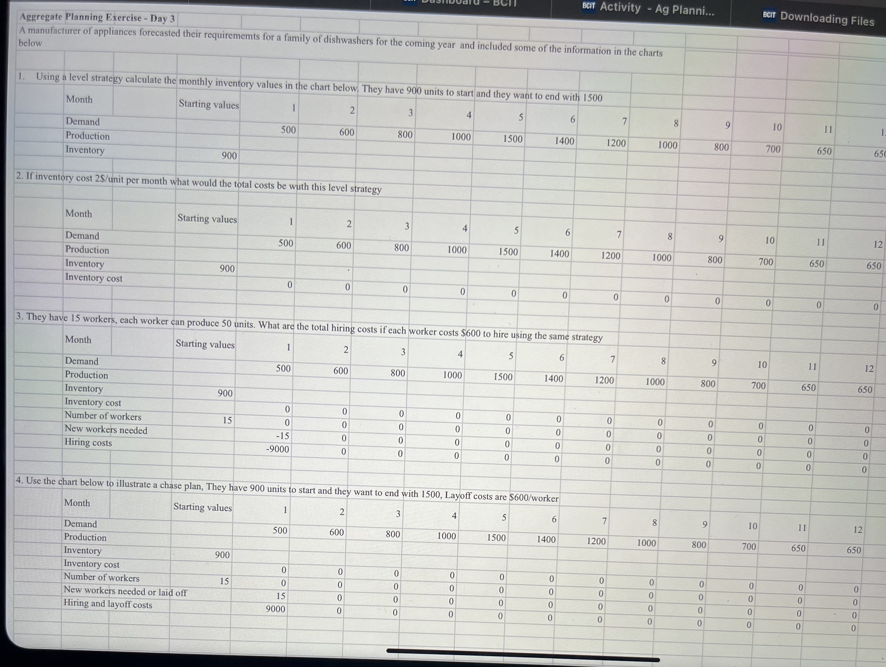  Aggregate Planning Exercise - Day 3 Activity - Ag Planni... Downloading