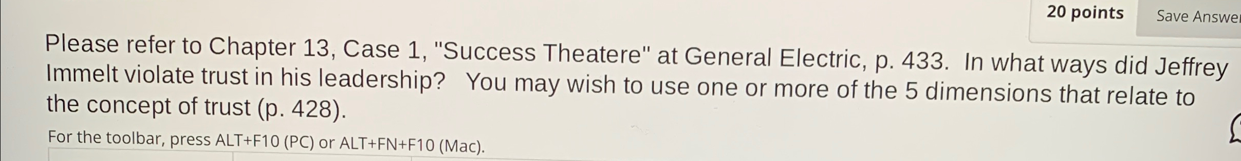  20 points Please refer to Chapter 13, Case 1, "Success Theatere"