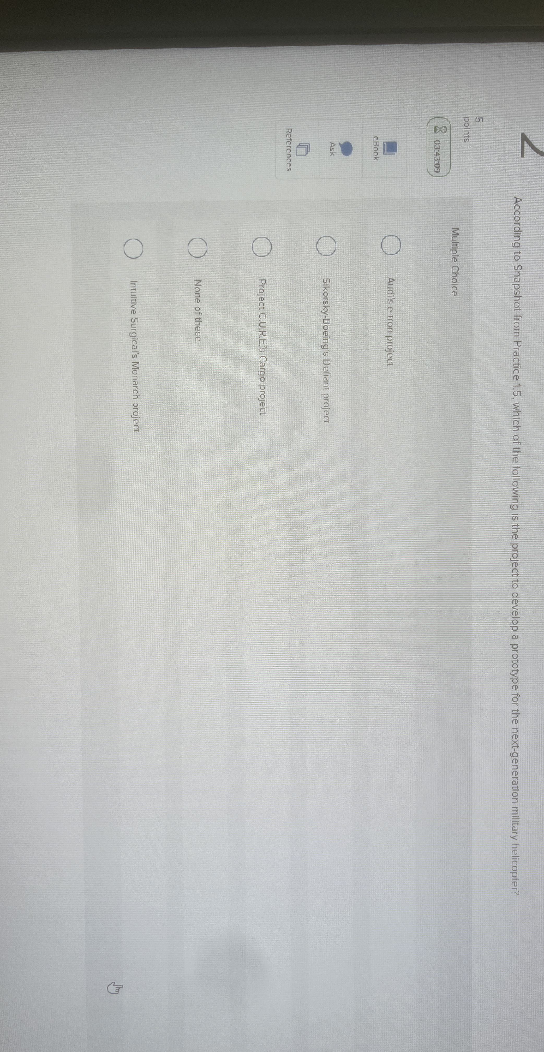  According to Snapshot from Practice 1.5, which of the following is