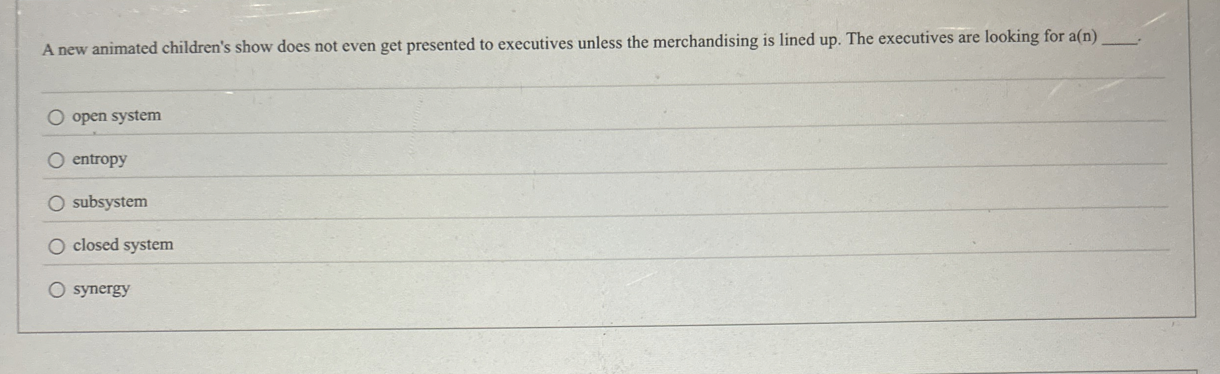  A new animated children's show does not even get presented to