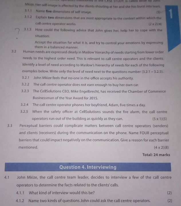  Mkize. Her self-image is affected by the clients shouting at her