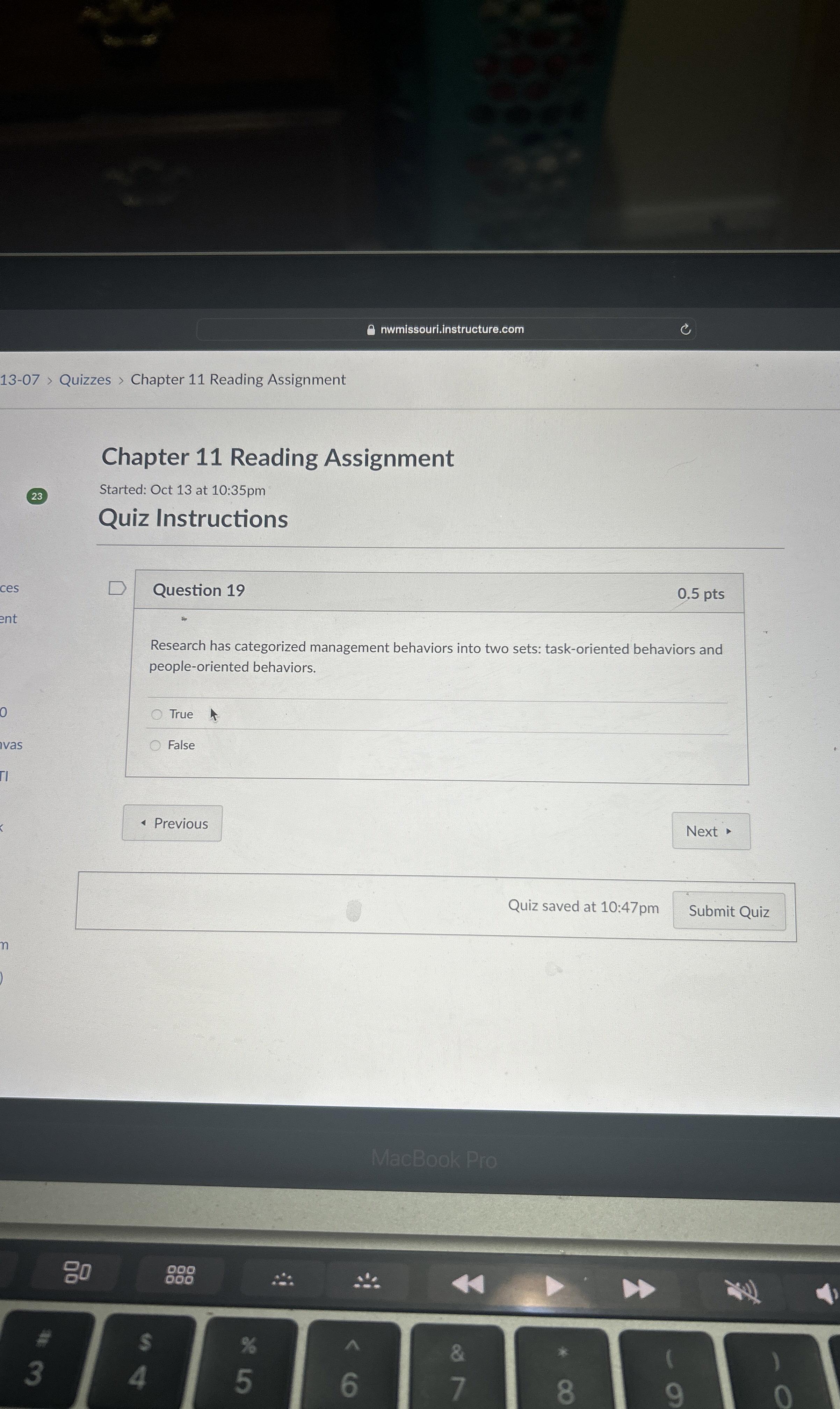  Question 19 Research has categorized management behaviors into two sets: task-oriented