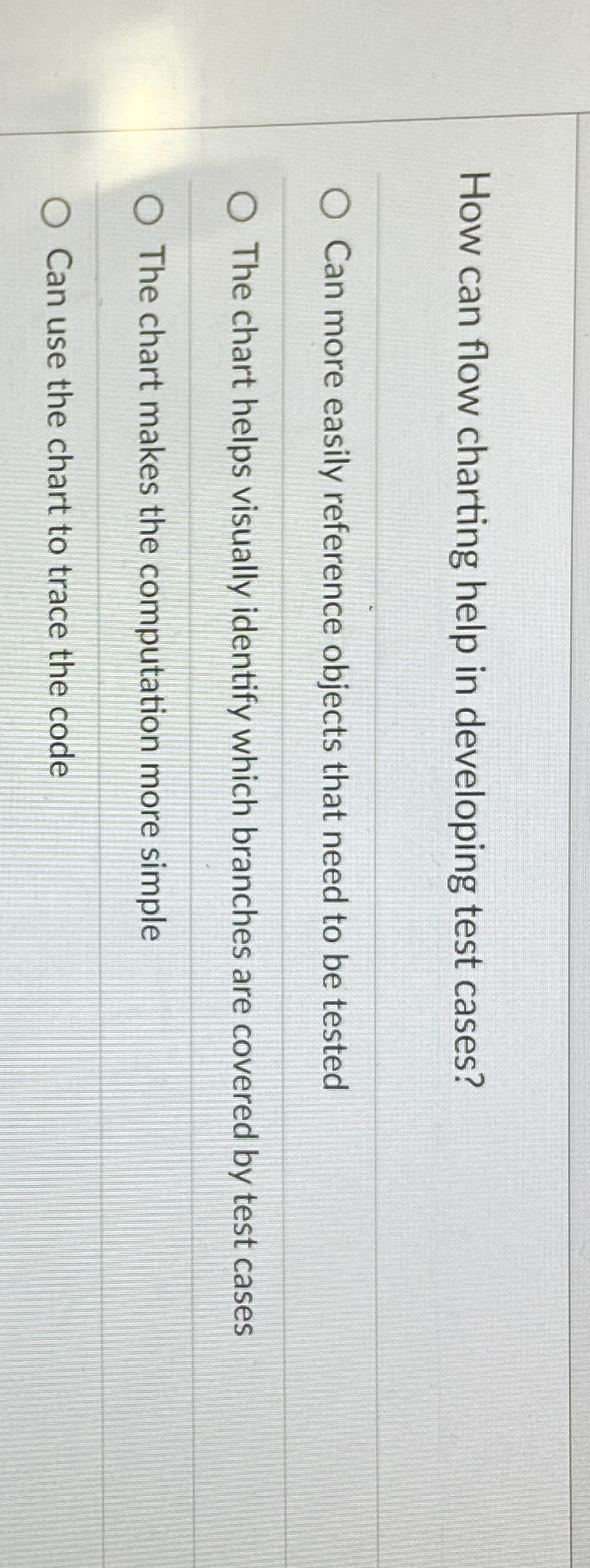  How can flow charting help in developing test cases? Can more
