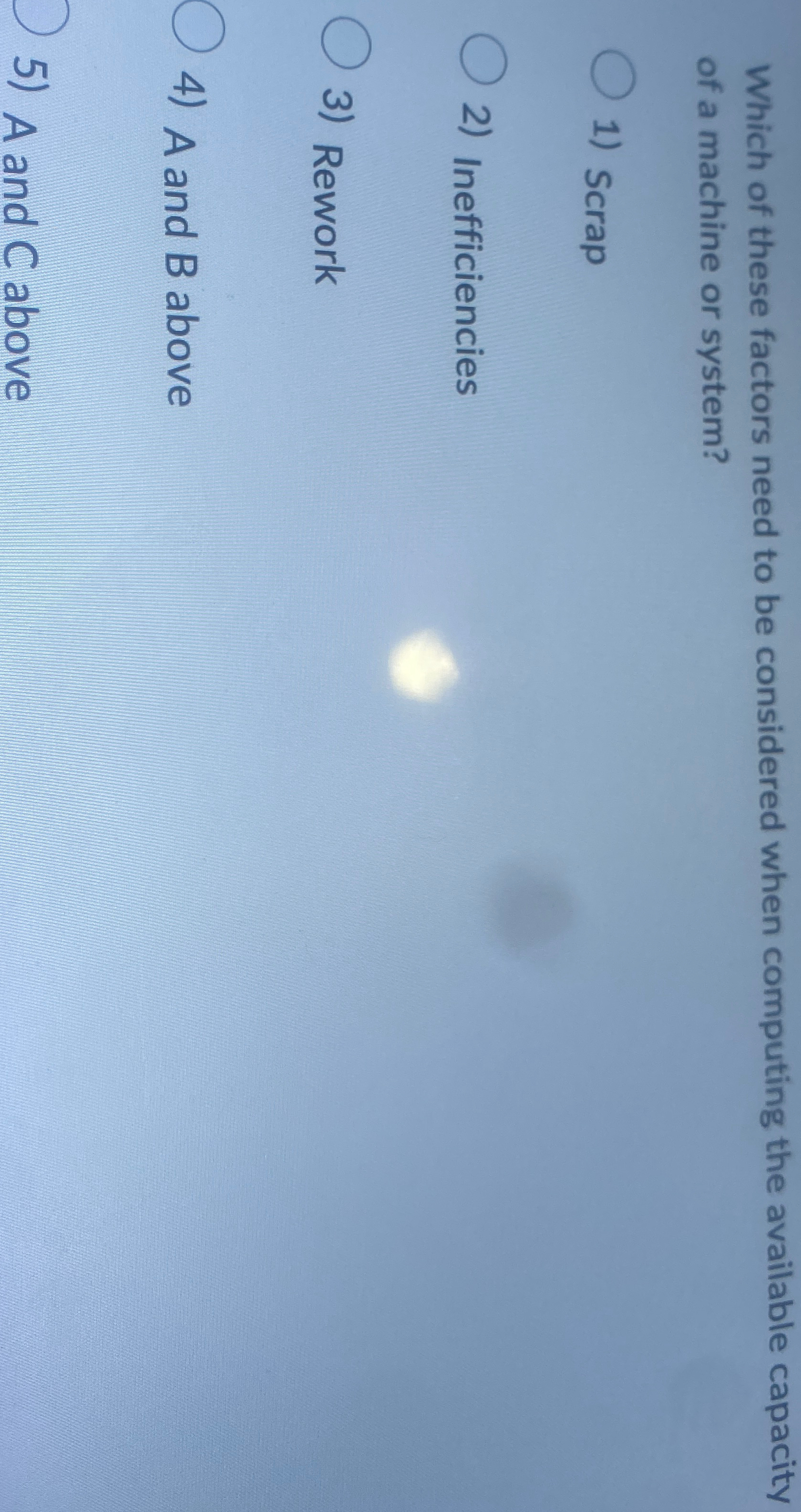  Which of these factors need to be considered when computing the