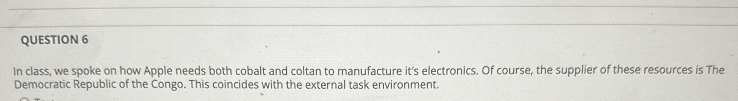  class, we spoke on how Apple needs both cobalt and coltan