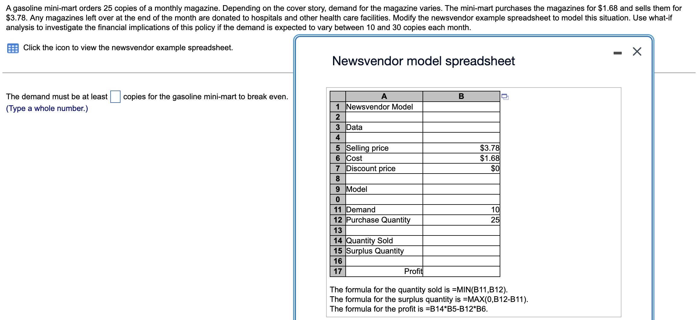  The demand must be at least enter your response here copies