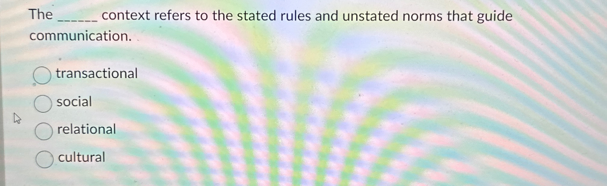  The q, context refers to the stated rules and unstated norms