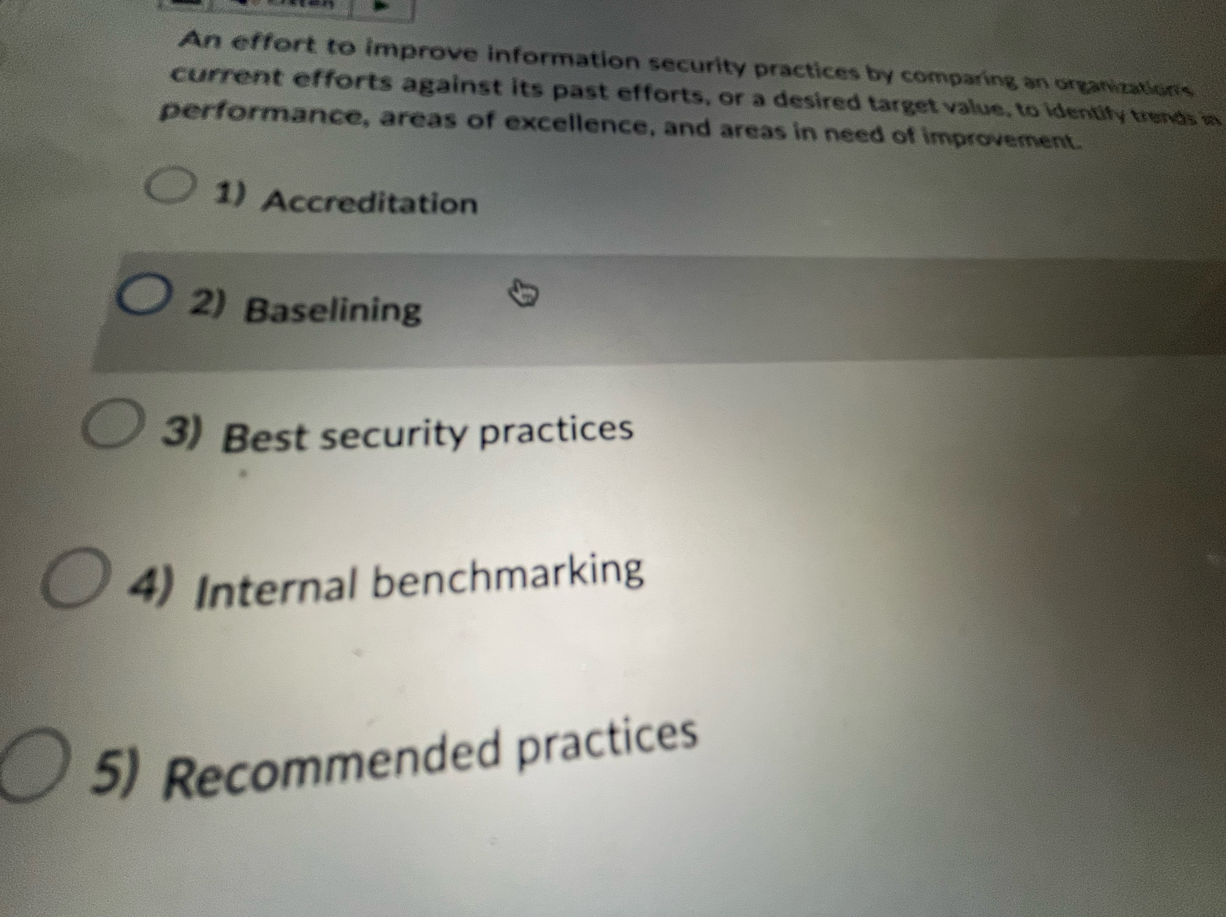  An effort to improve information security practices by comparing an orvatications