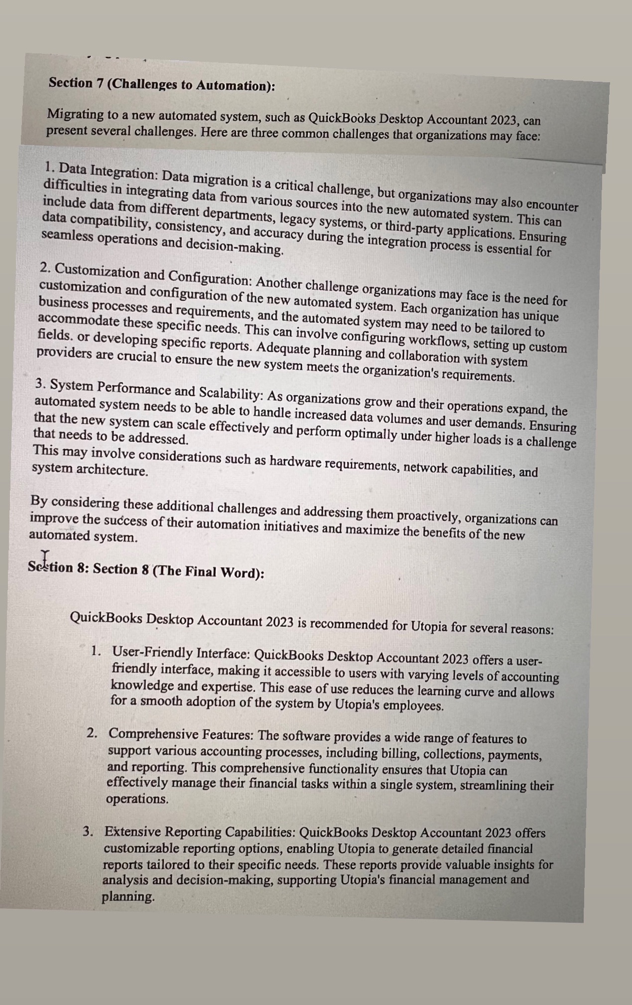 I have an assignment which is called draft technology paper I will