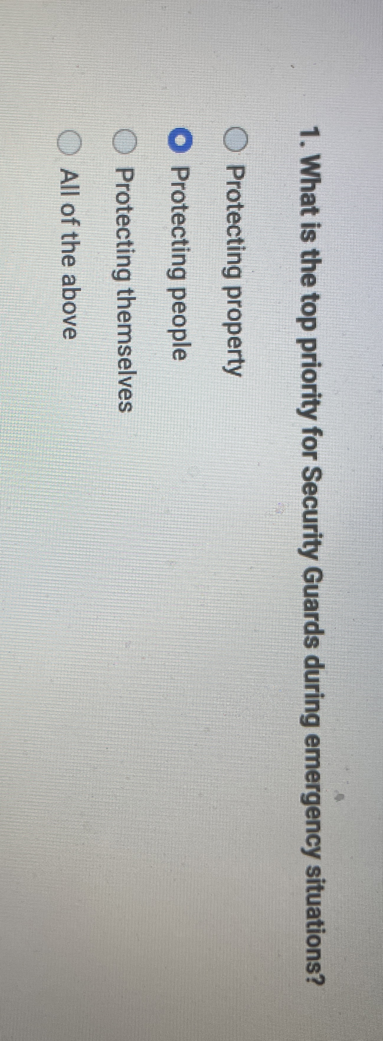  What is the top priority for Security Guards during emergency situations?