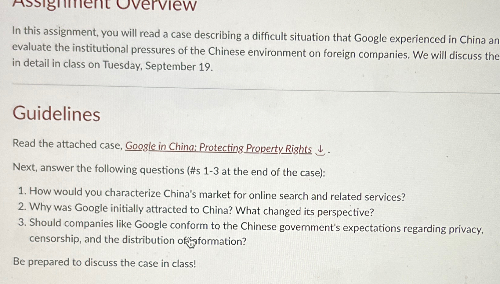  In this assignment, you will read a case describing a difficult