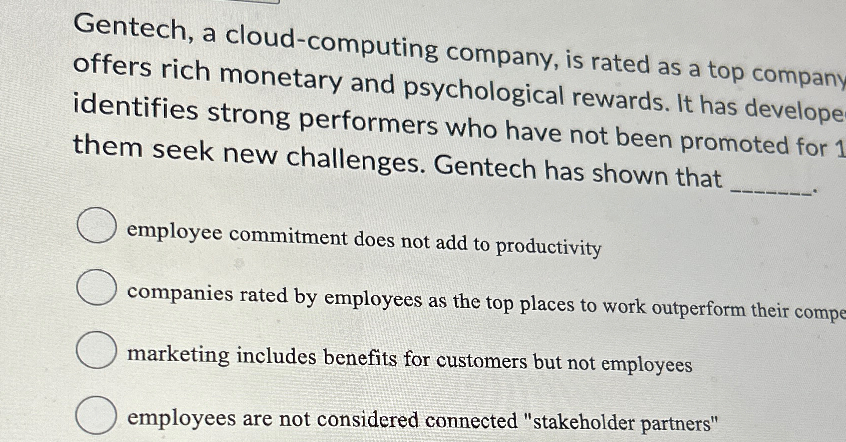  Gentech, a cloud-computing company, is rated as a top company offers