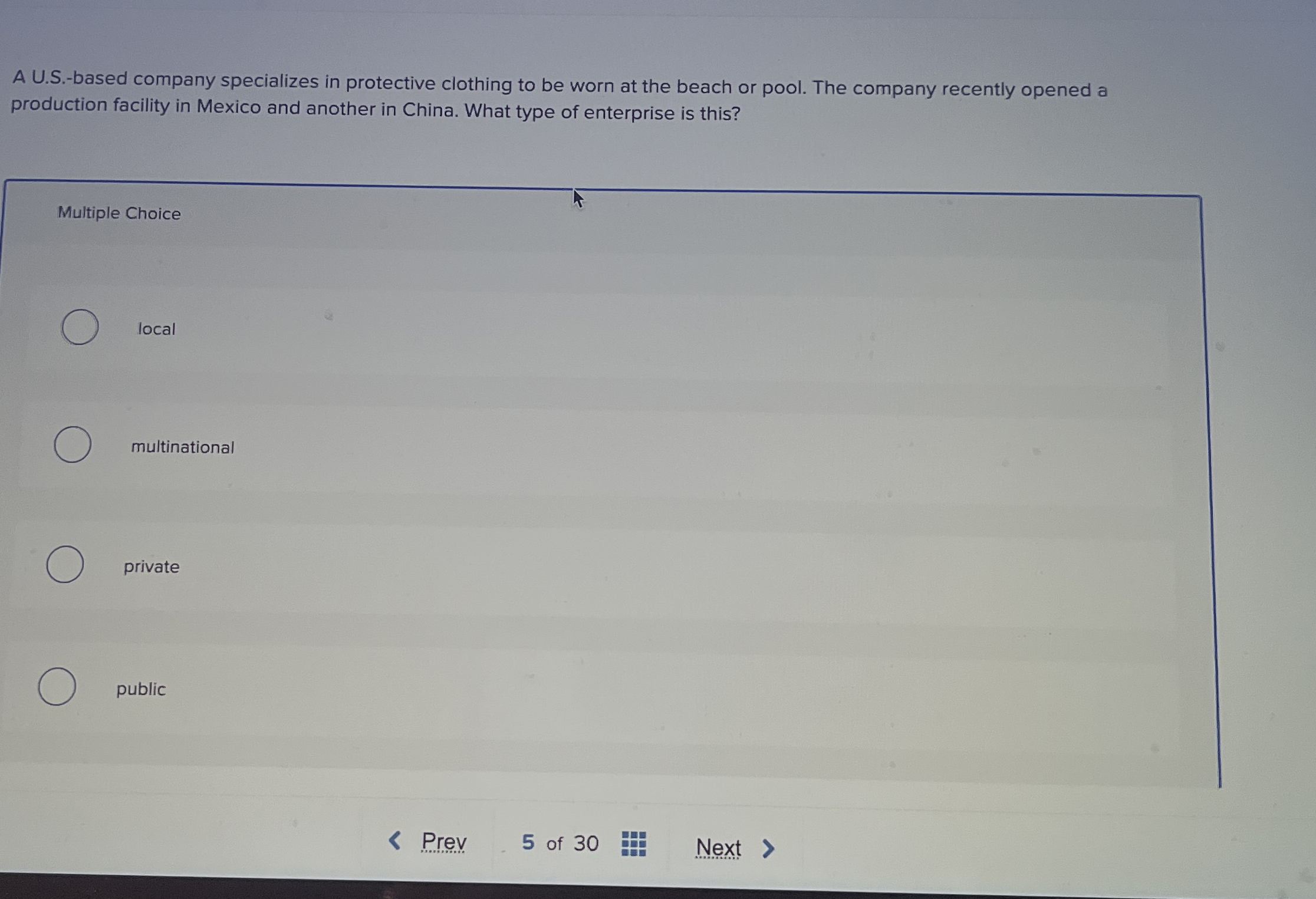  A U.S.-based company specializes in protective clothing to be worn at