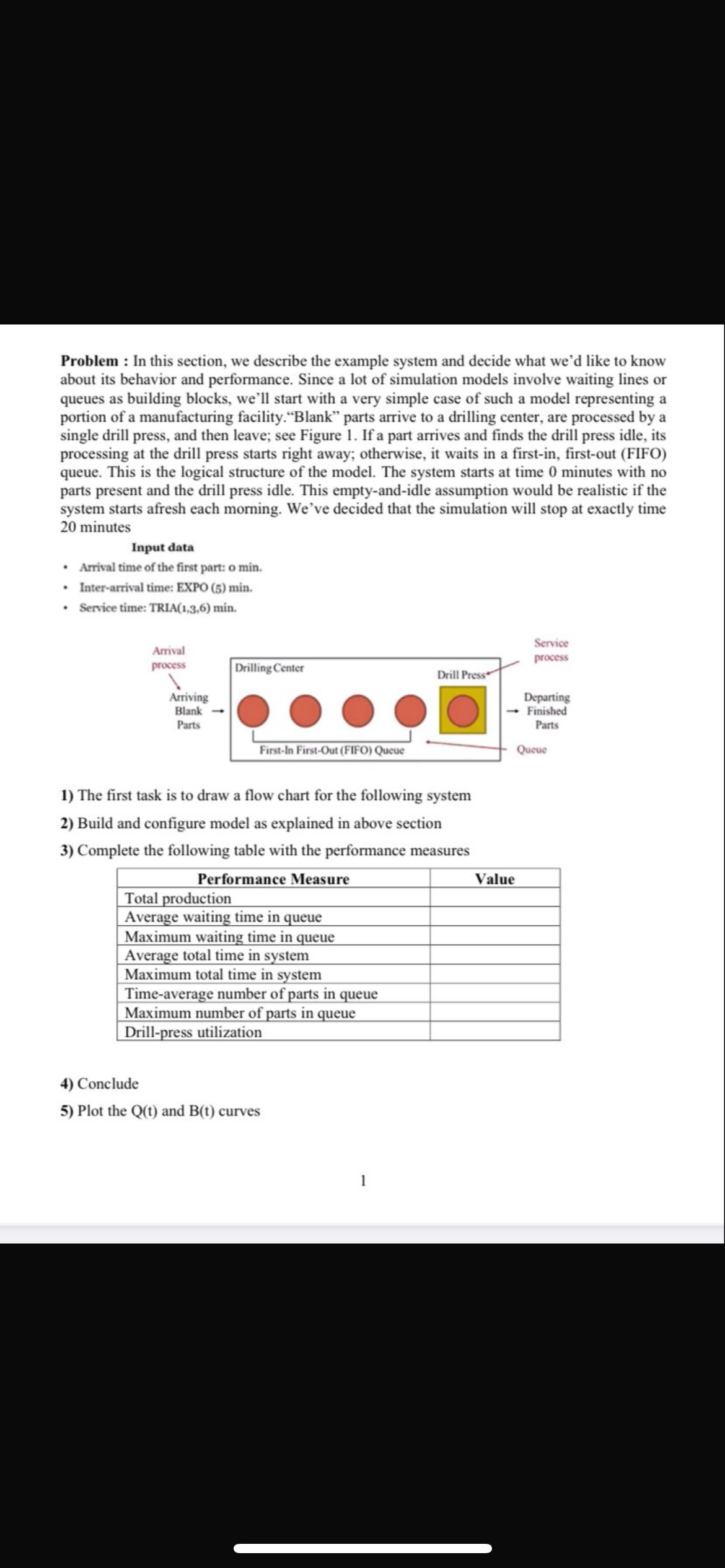  Problem : In this section, we describe the example system and