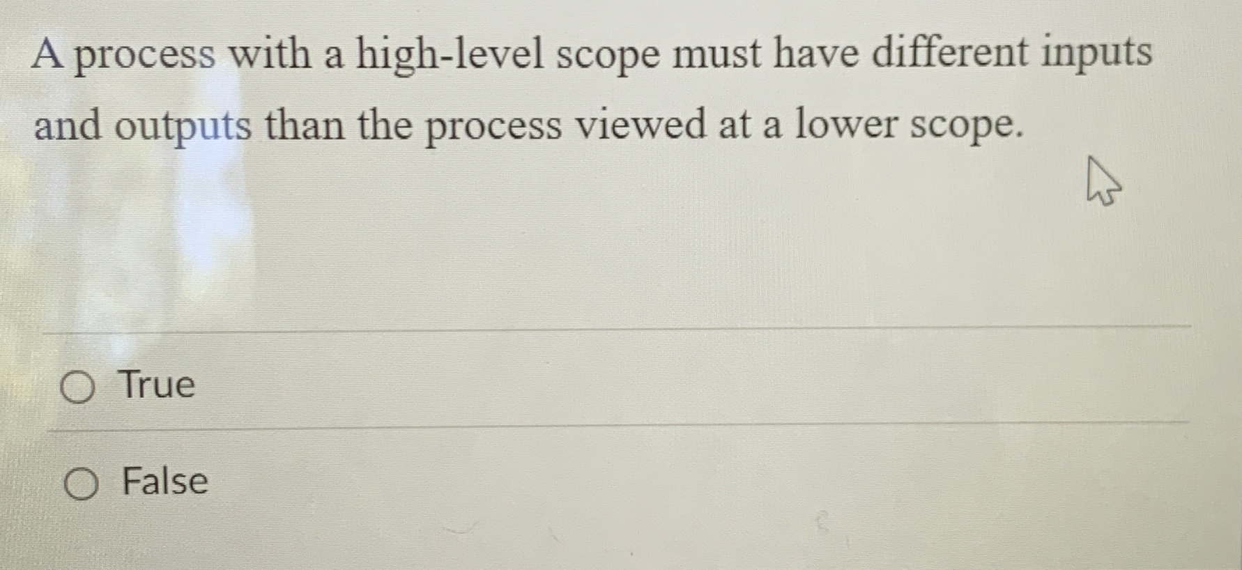 A process with a high-level scope must have different inputs and