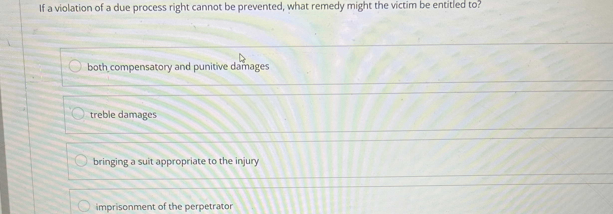  If a violation of a due process right cannot be prevented,
