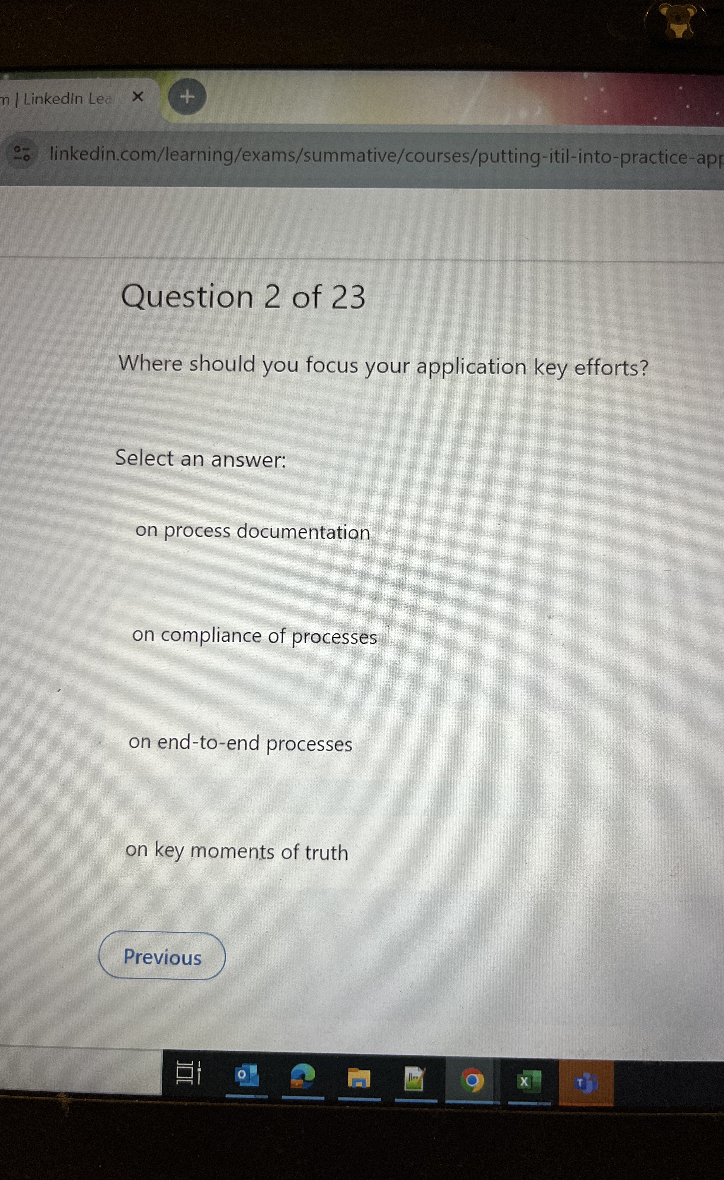  Where should you focus your application key efforts on process documentation