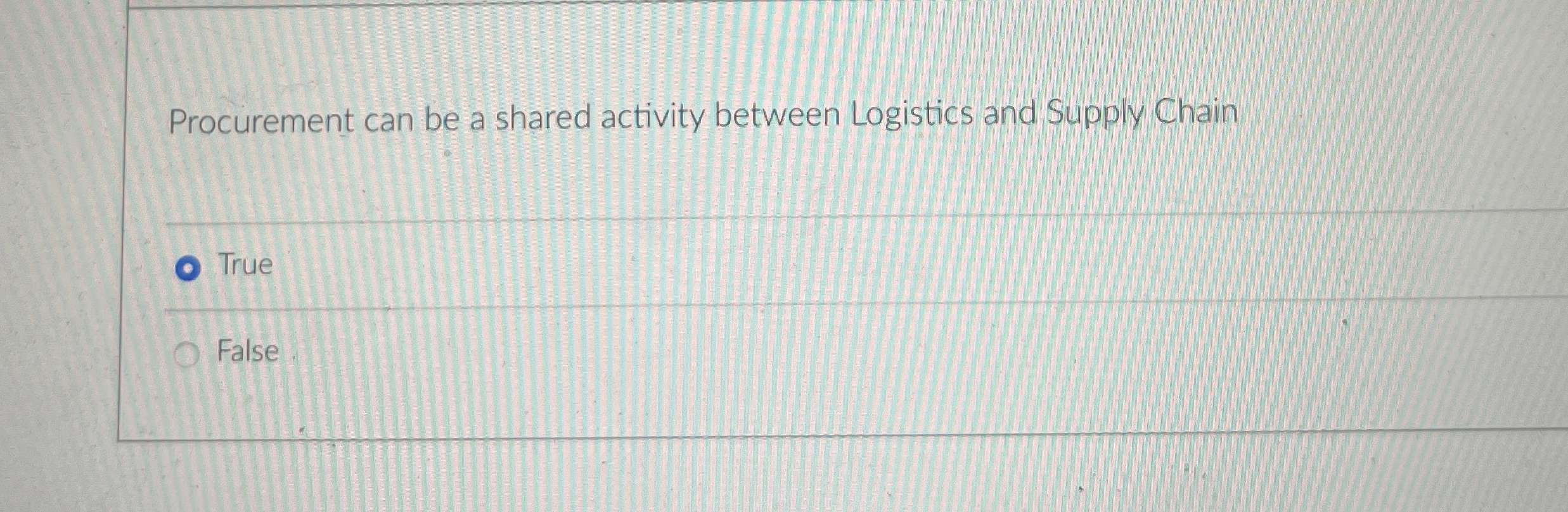  Procurement can be a shared activity between Logistics and Supply Chain