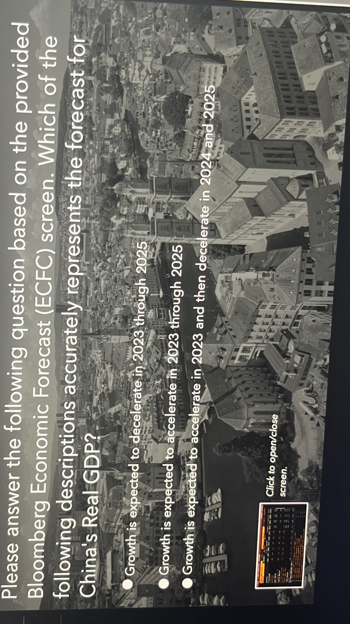  Please answer the following question based on the provided Bloomberg Economic