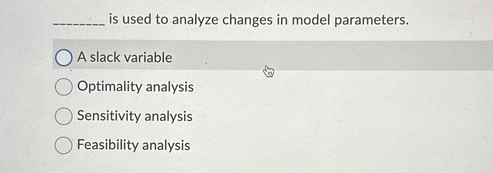  is used to analyze changes in model parameters. A slack variable