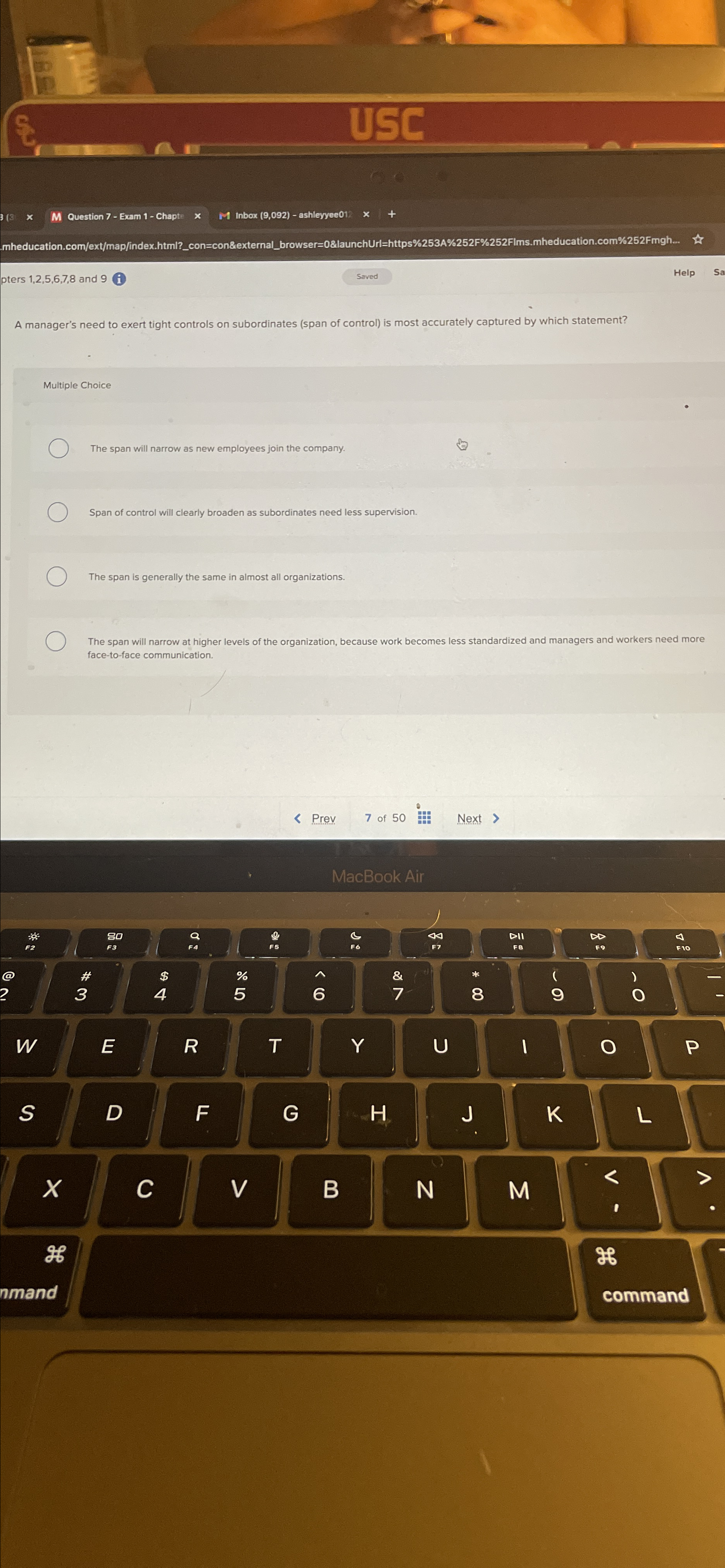  Question 7- Exam 1- Chapt: In Inox (9,092)- ashleyyee 01 mheducation.com/ext/map/index.html?_con=con&external_browser=0