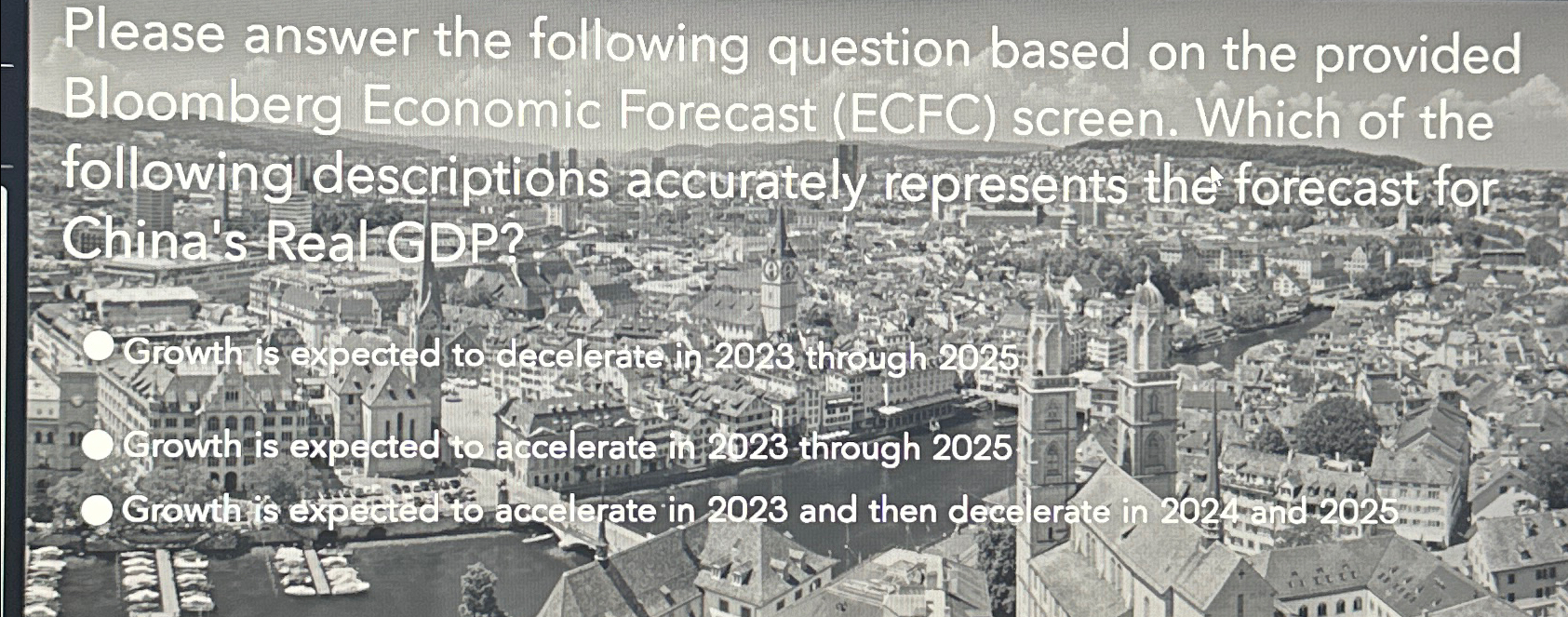  Please answer the following question based on the provided Bloomberg Economic