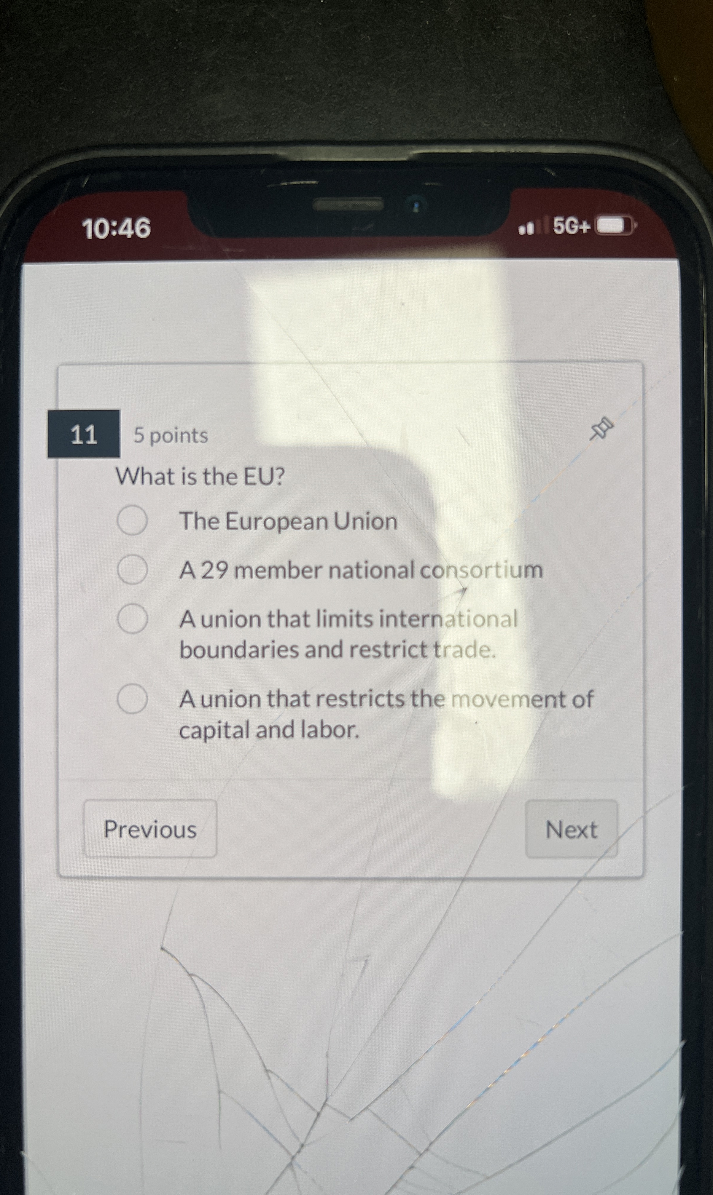  11 5 points What is the EU? The European Union A