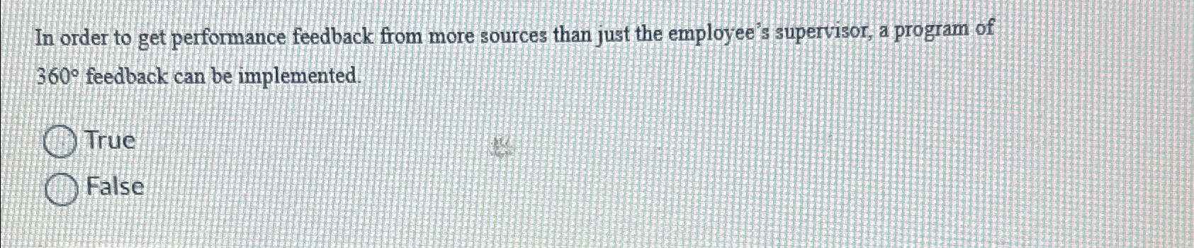  In order to get performance feedback from more sources than just