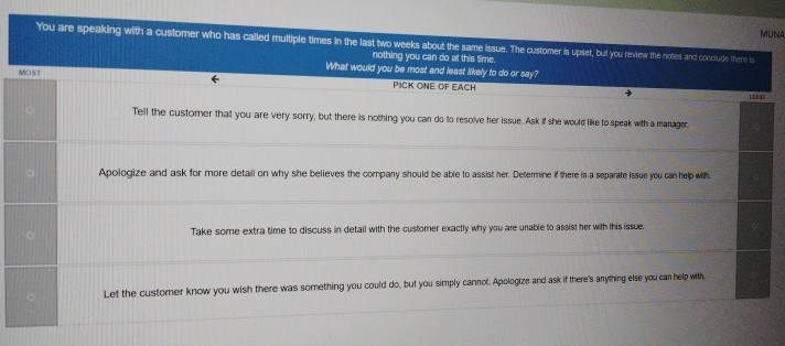  You are speaking with a customer who has called multiple times