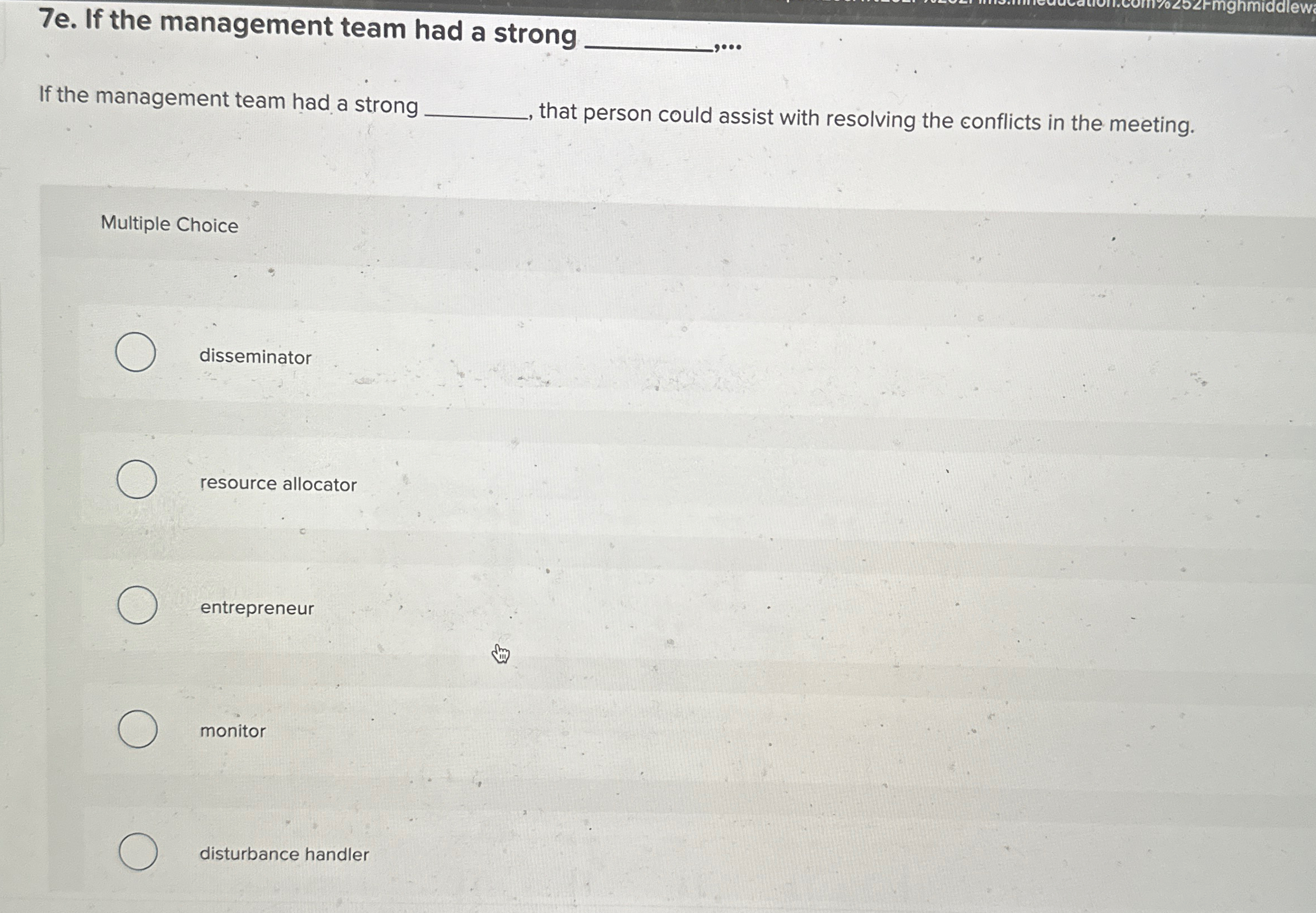  7e. If the management team had a strong q,9*0 If the