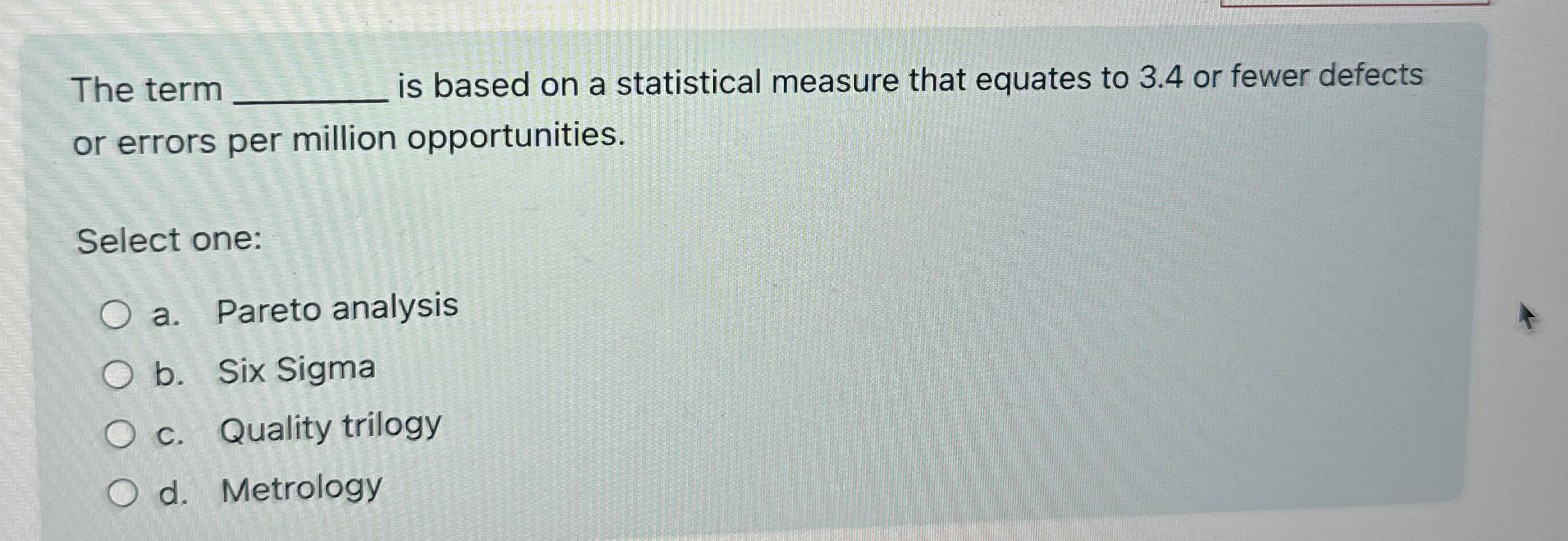  The term is based on a statistical measure that equates to
