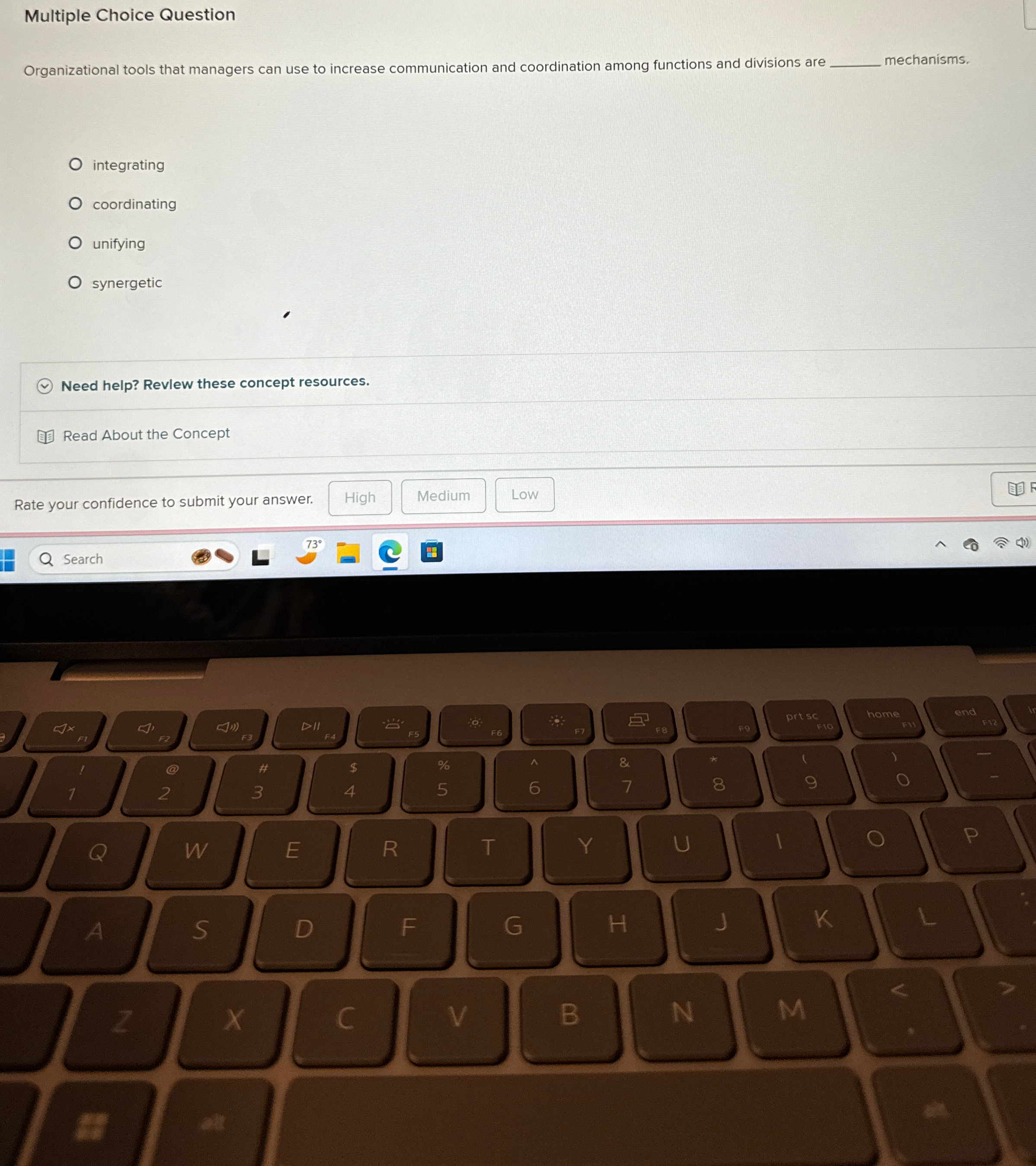  Multiple Choice Question Organizational tools that managers can use to increase
