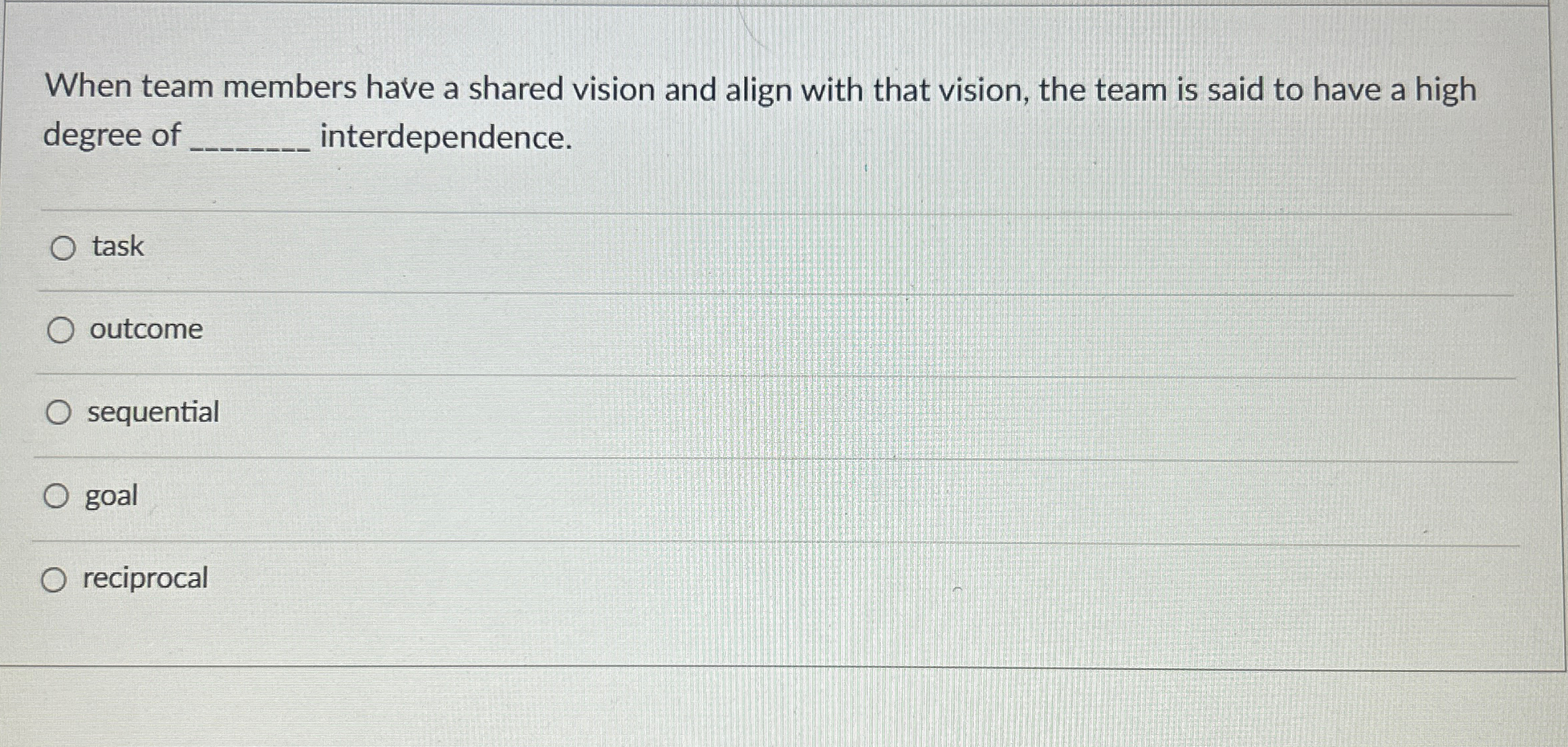  When team members have a shared vision and align with that