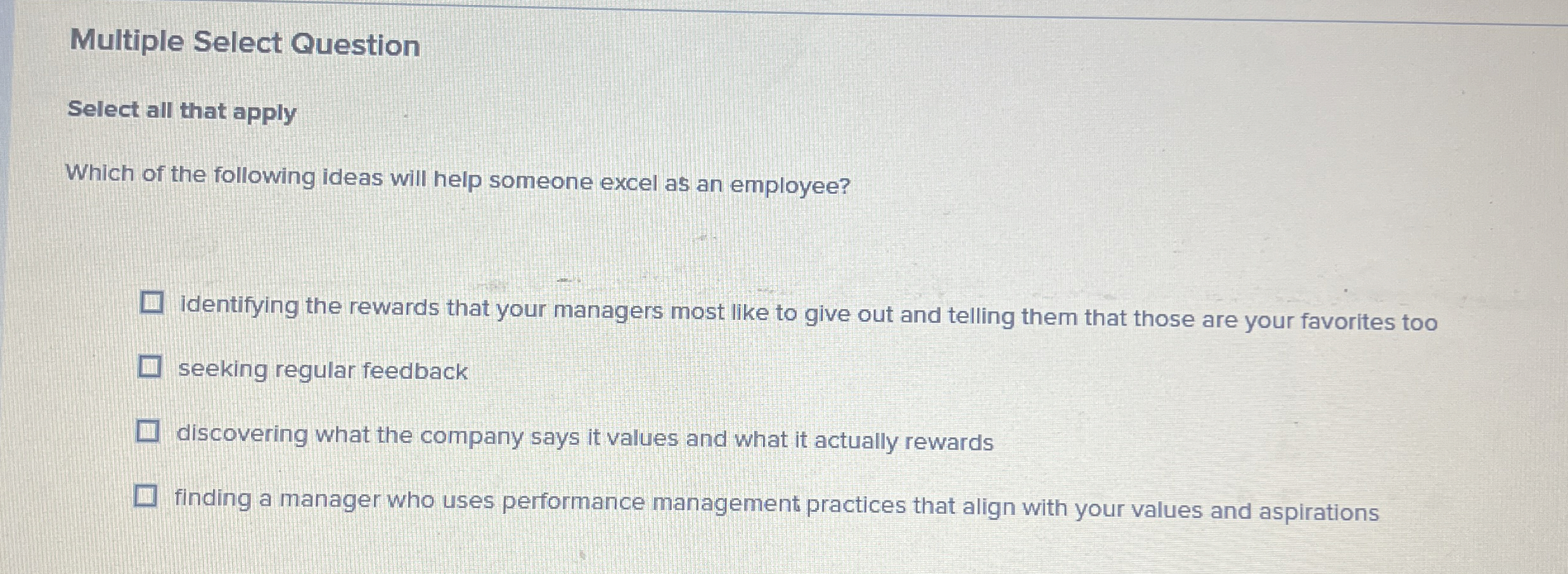  Multiple Select Question Select all that apply Which of the following