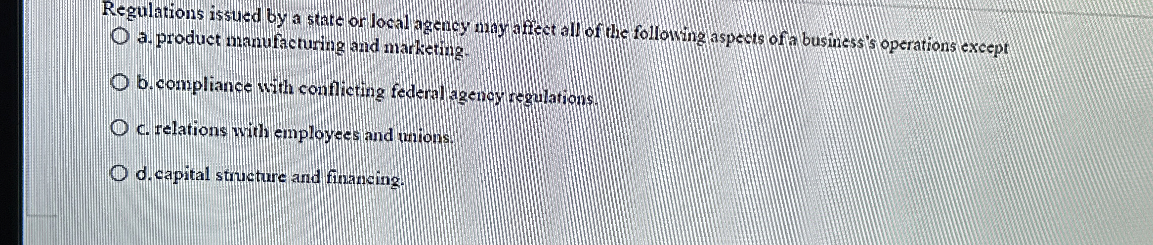  Regulations issued by a state or local ageney may affect all