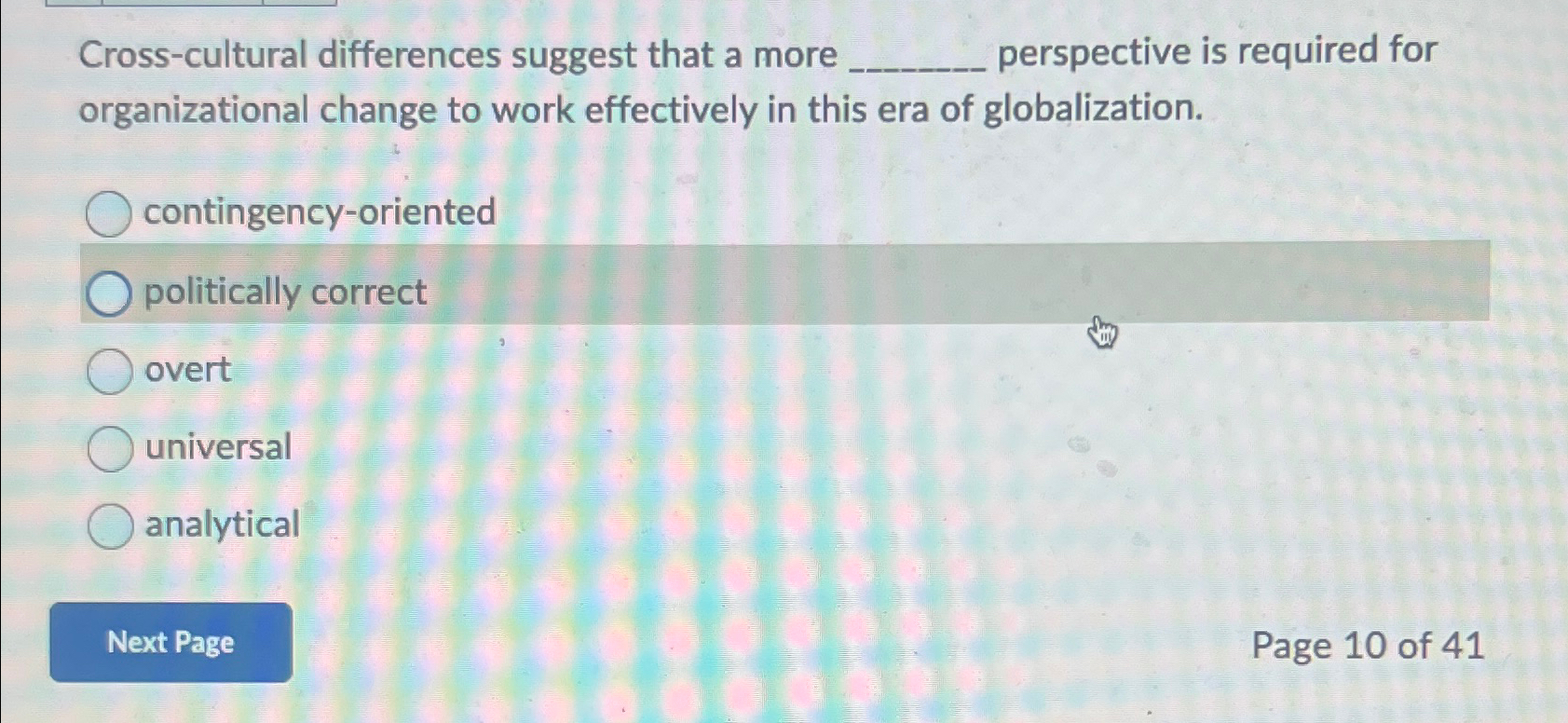  Cross-cultural differences suggest that a more q, perspective is required for