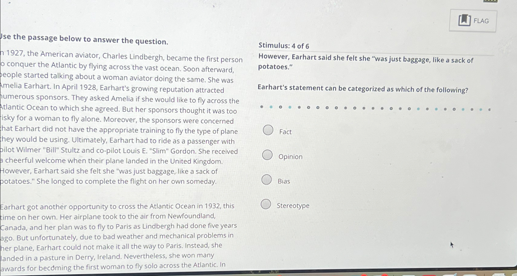  FLAG Jse the passage below to answer the question. 1927, the