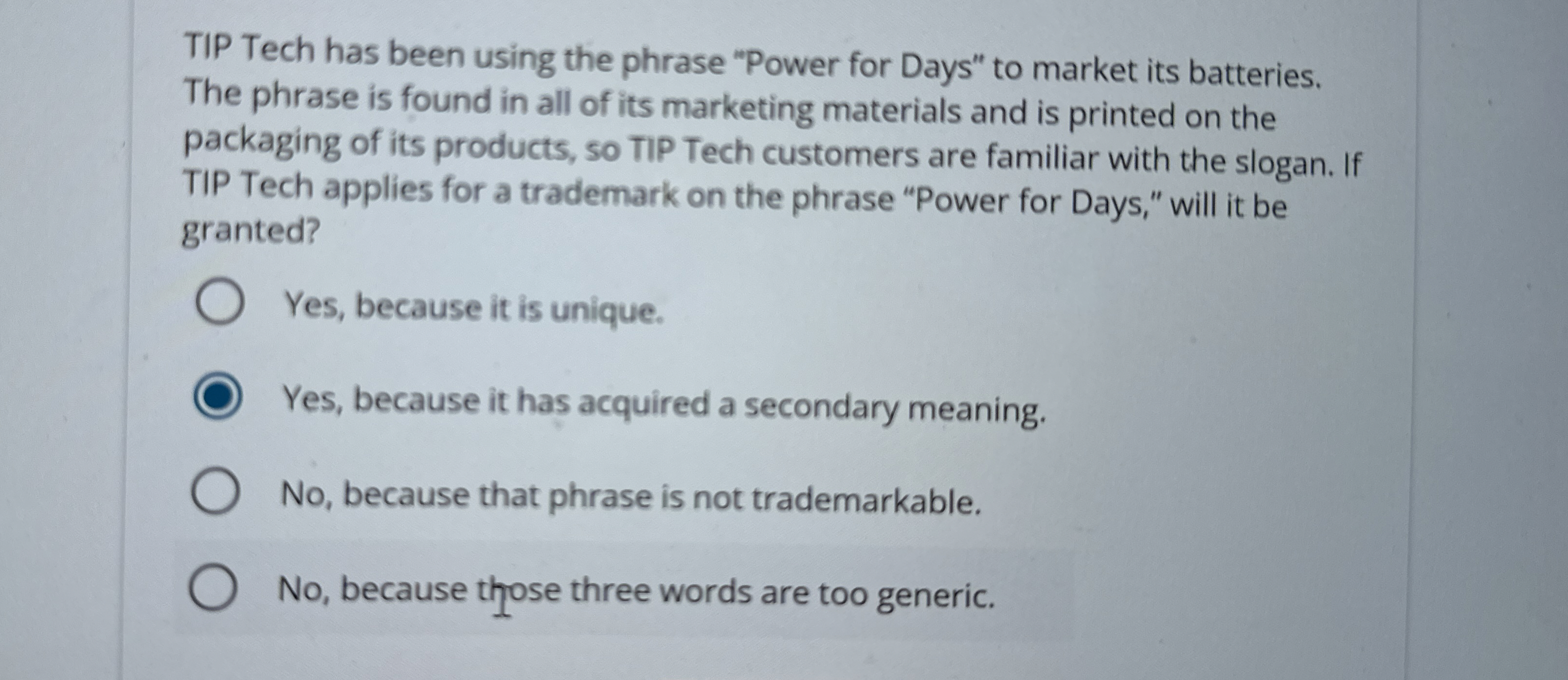  TIP Tech has been using the phrase "Power for Days" to