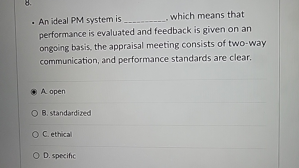  An ideal PM system is q,, which means that performance is